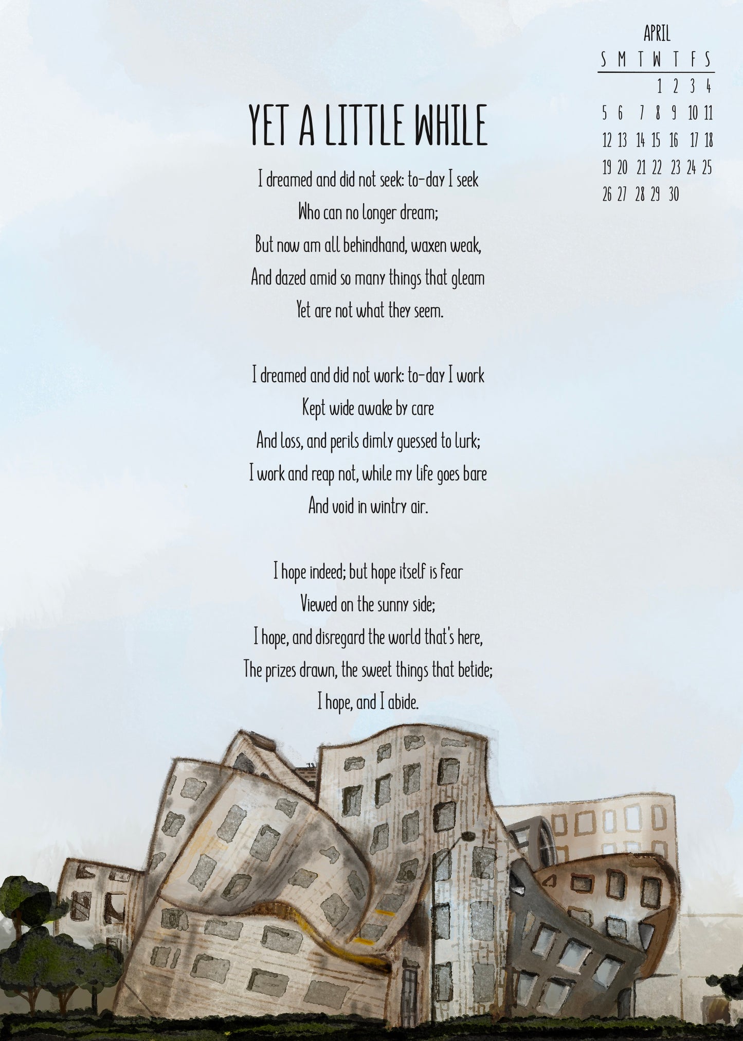 2026 Recitation Calendar digital Download