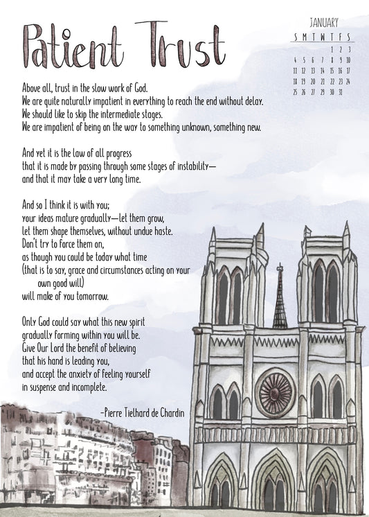 2026 Recitation Calendar digital Download